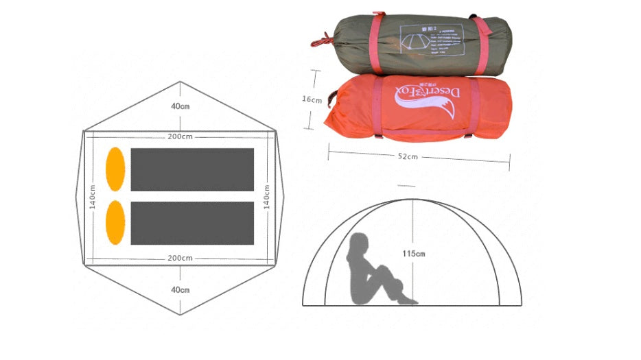 Experience the Great Outdoors with the Outdoor Double-Layer Sun Protection Camping Tent